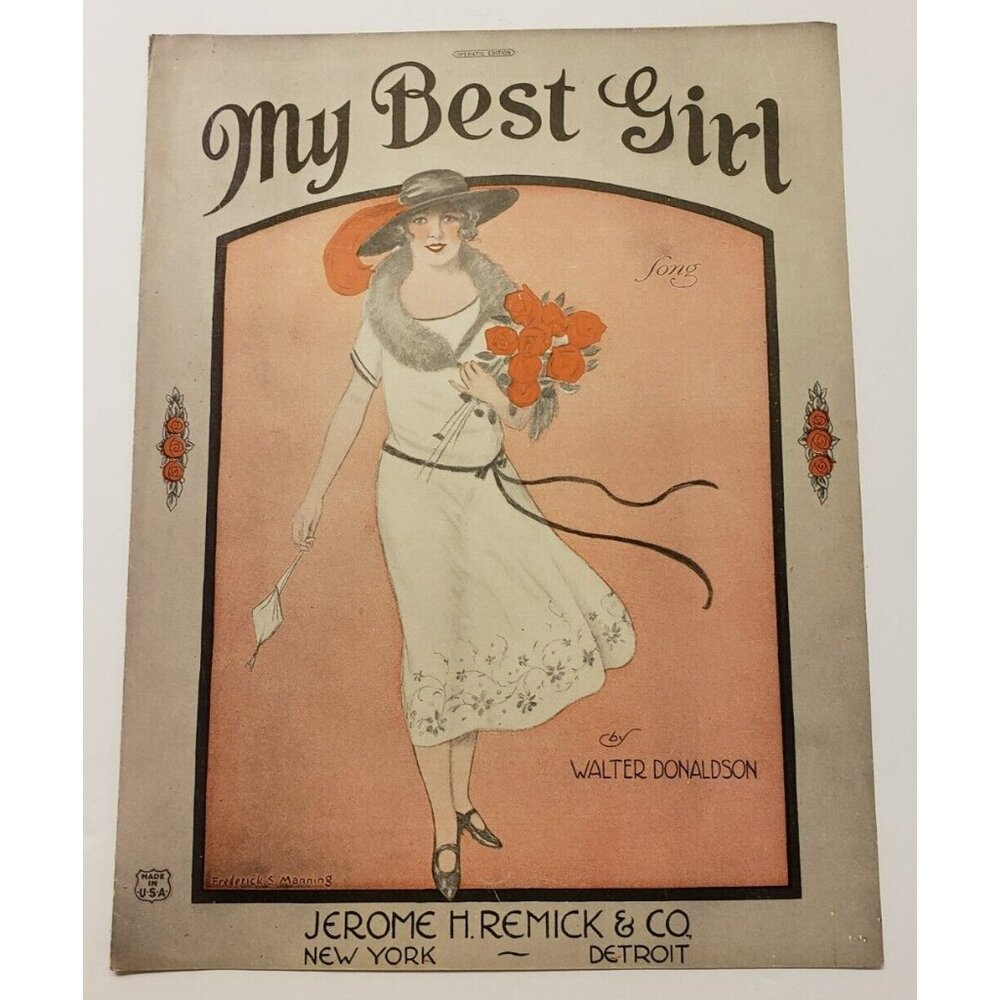 Sheet Music-My Best Girl by Walter Donaldson Vintage 1924